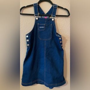 DKNY denim overall dress girls size 10